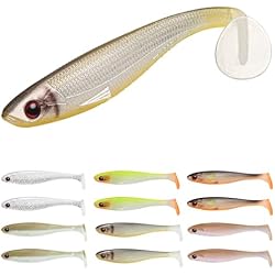 TRUSCEND Easy Catch Soft Lures, Unique Vibrating Swim Action and Trembly Sinking Move for More Bites, Amazing Soft Swimbaits for Family Fishing, Well-Made Fishing Lures for Bass Trout Crappie Walleye