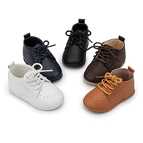 Miamooi Infant Baby Boys Girls Loafers Classic Pu Leather Wedding Dress Shoes Toddler Brogue Formal Flat Lazy Crib Oxford First Walking Christening Shoe #TOP1