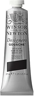 Winsor & Newton 614335 Series 1 37ml Tube Designers' Gouache - Jet Black