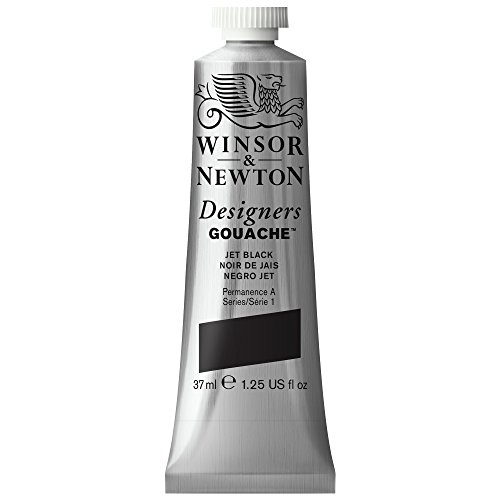 Winsor & Newton Designer's Gouache, 37ml tube, Jet Black by Winsor & Newton - Used condition - US$20.54