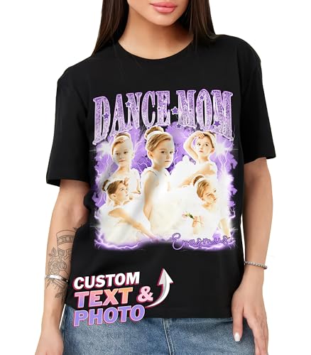Tehg & Tuhg Custom Dance Mom Shirt for Women, Life Girls Women Dancer Cheer T-Shirt Funny, Dance Mama Cheerleading Shirt with Kids Names Gift Christmas Mothers Fathers Day