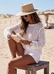 EVALESS Femmes Resort Porter 2026 Ressort Tops manches longues Crochet Hollow Out Tweater léger