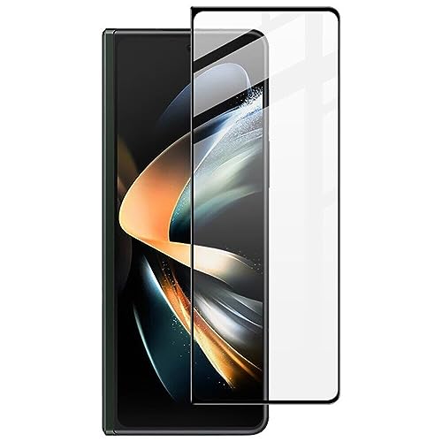 Image of Casodon Tempered Glass Screen Protector Guard for Samsung Galaxy Fold 5 (Black) Full Screen Coverage with Easy Installation Kit