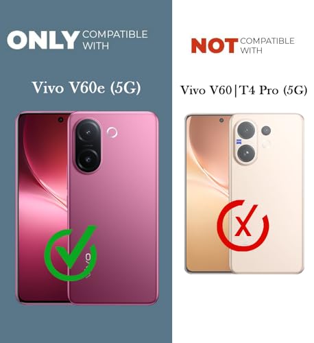 Image of Jkobi Lifetime Anti-Yellow Clear Back Cover Case for Vivo V60e (Sleek Hard Crystal | Shockproof and Camera Protection)