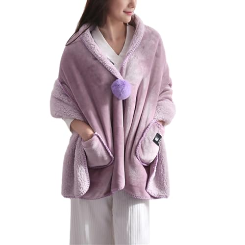 Manta poncho para mujer ideal para leer en la cama y relajarse en el sofá