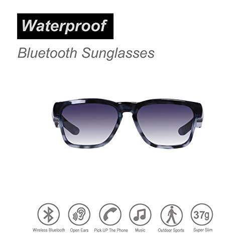 OhO sunshine Water Resistant Audio Sunglasses,Fashionable Bluetooth Sunglasses to Listen Music and Make