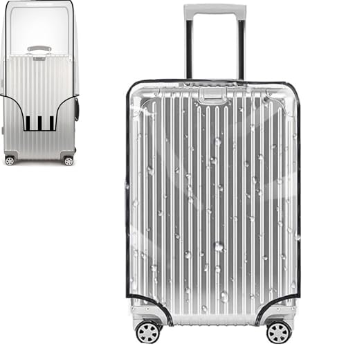 LiJuanWang Coprivaligia,24 Pollici Coperture per Valigie,Protettore di Bagagli Suitcase Cover in PVC Trasparente,Luggage Cover,Impermeabile,Lavabile,Protezione AntiGraffio