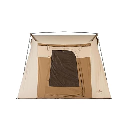 TETON Sports Mesa 10 Canvas Tent; 6 Person Family Camping Tent, Room with a View