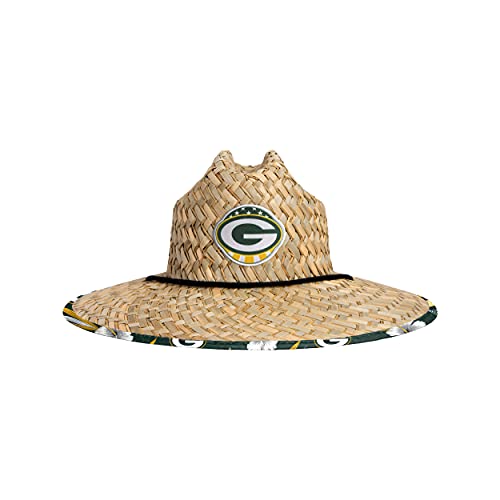 Image of NFL Team Logo Americana Floral Lifeguard Beach Straw Sun Hat