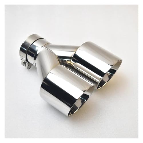 Tuyau d'échappement double en acier poli pour sublimer votre voiture lors des rassemblements
