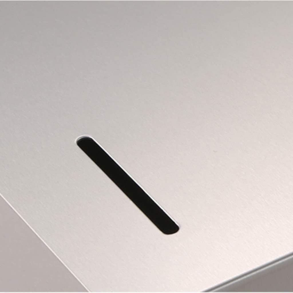 Tissue Box Cover Paper Towel Dispenser Stainless Steel Wall Mounted Toilet Tissue Holder Tray Matte Bathroom Commercial Toilet Roll Holder For Bathroom Or Kitchen ( Color : Silver , Size : One size )