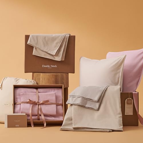 Double Stitch 100% Organic Cotton Duvet Cover - Soft 3 Piece Bedding Set King Size, 300 TC Luxury Hotel Sateen Weave, GOTS Certified Long Staple Cotton, Made in India, Coconut White - Thumbnail 6