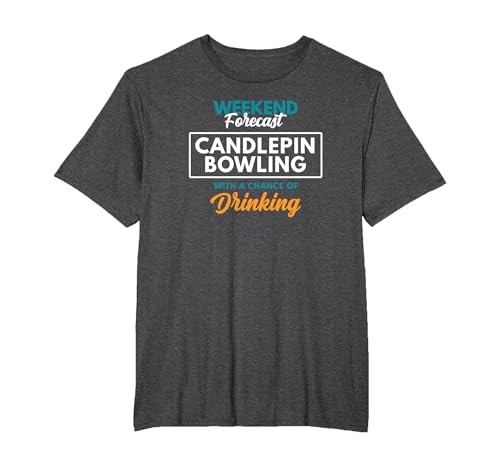 Weekend Forecast Candlepin Bowling T-Shirt, Men's Big and Tall, Dark Heather Grey, 4X Tall