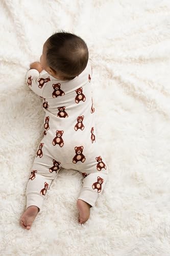 Image of monica + andy Kimono Tie Long Sleeve One Piece, 100% Organic Baby Clothes for Girls & Boys, Preemie, Newborn & Infant