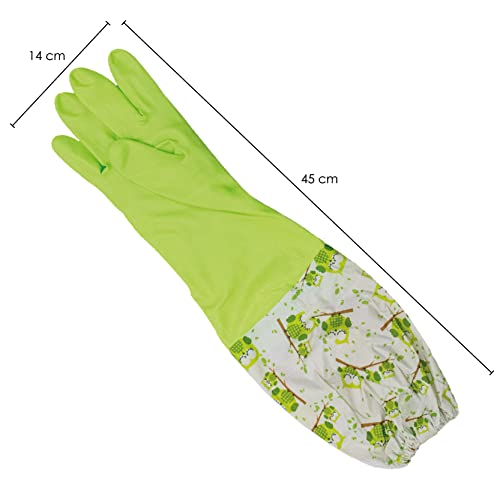 Miniatura 6 de Trixes Guantes Largos De Goma Para Estanque Y Drenaje, Tareas Del Hogar Y El Jardín, Jardinería, Deshierbe, Lavado, Limpieza Y Lavado De Platos