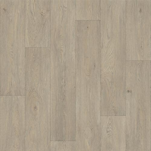 Vinyl Flooring Modern Wood Oak Plank Effect Vinyl Flooring Roll | Non-Slip Easy Clean Waterproof Lino Vinyl Floor | Living Dining Room, Lounge, Hallway Flooring (Soft Oak, 3m x 2m)