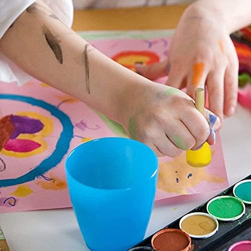 WAFJAMF 20-Pieces Assorted Size Round Sponges Brush Set, Paint Tools for Kids