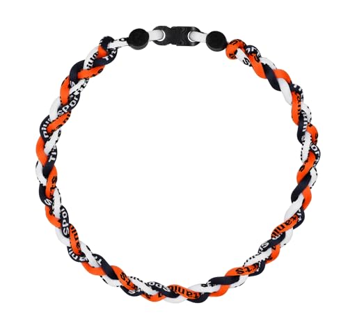 SUPBOMM Baseball Rope Necklaces League Team Colors Braided Necklace Baseball Team Gifts Orioles