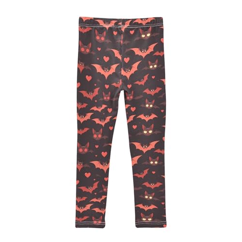Swarm Bats on Black Kids Baby Girls Athletic Leggings Stretch Full Length Leg Yoga Pants Gym2