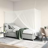 Mangloder Moskitonetz für Bett 156 Maschen Weiß Polyester langlebig Schutz vor Insekten geeignet für Schlafzimmer Sommer Nächte mit genähter Öffnung