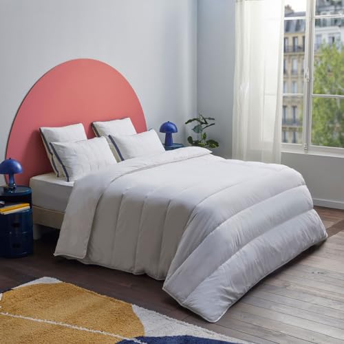 Dunlopillo - Couette Natur Volume 220x240 cm - Tempérée - 100% Polyester Fibre Creuse Siliconée - Enveloppe 100% Coton - pour Utilisation Toute l'Année