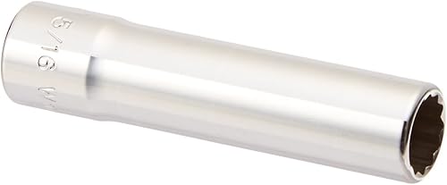 Miniatura 10 de Williams JHWMD-1214 SUPERTORQUE - Enchufe SAE de 1/4 pulgadas de profundidad, 12 puntos, tamaño de 7/16 pulgadas, acabado cromado altamente pulido,