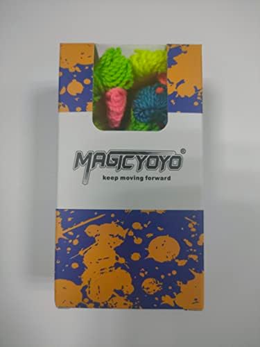 50 Pack Yoyo Strings Pro 100% Polyester, 43.3 Inches/110cm Replacement Yo yo String for Responsive and Unresponsive Yoyo, Rainbow Colors - Blue + Green + Orange + Purple + White