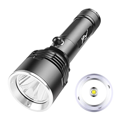 Torche de plongée sous-marine professionnelle, 8000 lumens XHP70 LED Lampes de plongée 300 mètres sous l'eau, lumières submersibles Lampe de poche LED pour la plongée, la natation, la pêche Cover