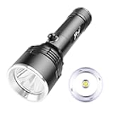 CASTNOO D617 High Lumens LED Flashlight, IPX8 Waterproof 50m, 200-300m Beam, 3 Modes, 26650/18650/AAA(Not Included), Aluminum Torch