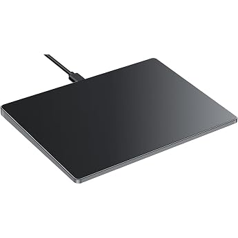 USB Wired Trackpad Large Ultra Slim Portable Touchpad Mouse with Multi-Gestures for PC Computer Desktop Laptop Black