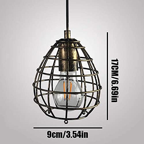 Lámpara de suspensión industrial loft retro creativa con casquillo E27 para decoración 3