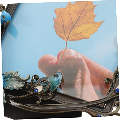 Cadre photo retro paon un cadeau fait main unique pour la maison