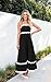 Angashion Women Summer Maxi Dress - Casual Spaghetti Strap Backless RIC Rac Fashion Flowy Long Beach Sundresses Black Medium