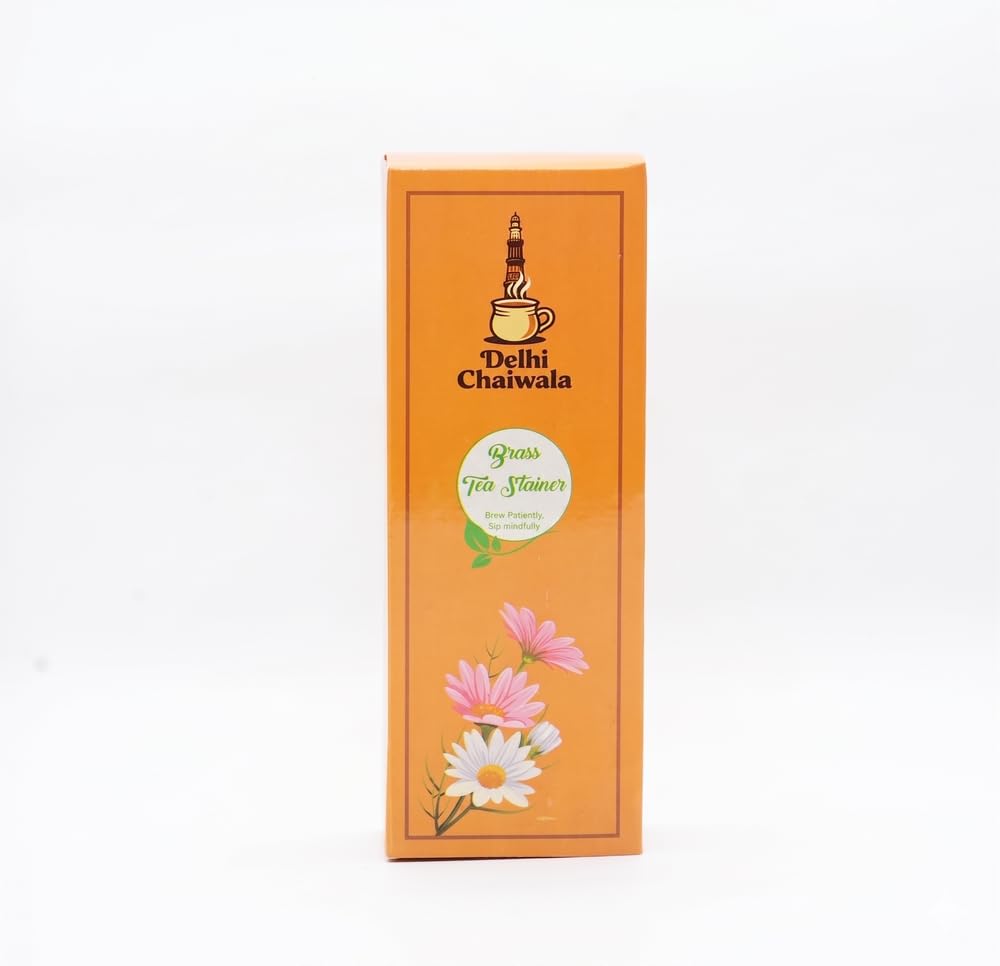 Delhi Chaiwala PREMIUM Brass Tea Strainer with Wooden Handle | Handcrafted Loose Leaf Tea & Coffee Steeper | Fine Mesh Eco-Friendly Filter (Large) | Pack of 2-image-29