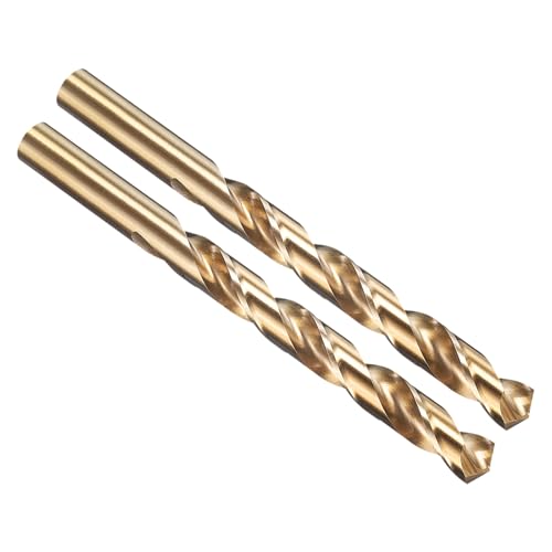 PATIKIL 1/2" Drill Bit M2 High-Speed Steel Gold Finish 2Pcs