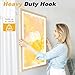 Picture Hangers, PinCute Picture Hanging Hooks Drywall Hooks Holds Up to 100lbs No Tools Need, Hang Art, Clocks, Frames or Planters 50 PCS