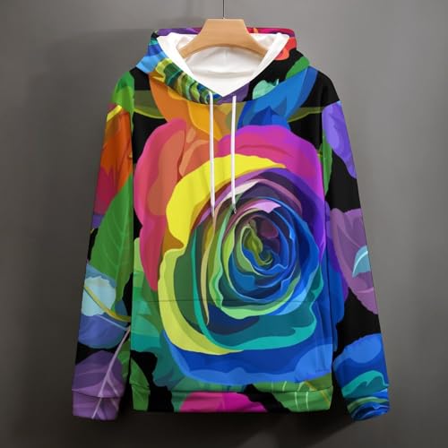 Sweats à Capuche Rose UMENG Pull Manche Longue S
