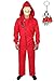 La Casa De Papel Costume Red Coverall for Halloween Cosplay (M)