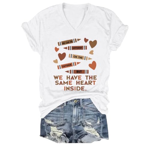 Black History Month Tshirt We Can Be Different On The Outside Shirt But We Have The Same Heart Inside Shirt