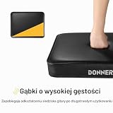 Donner Zagęszczony stołek fortepianowy ławka na klawiaturę regulowana, gąbki o dużej gęstości antypoślizgowa konstrukcja ławka w stylu X, czarna