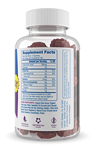 Hyalogic Chewy Ha Gummies Mixed Berry Flavor Hyaluronic Acid Gummies – Gluten-Free Gummy Vitamins For Adults - Ha Supplement For Joints, Skin & Eyes –60 Count (120 Mg) #TOP2