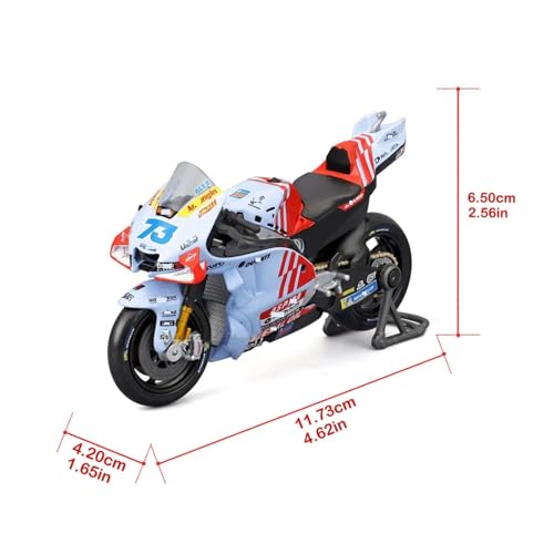Modelo de Motocicleta Diecast 1:18 Alex Marquez HTLNUZD miniatura 4