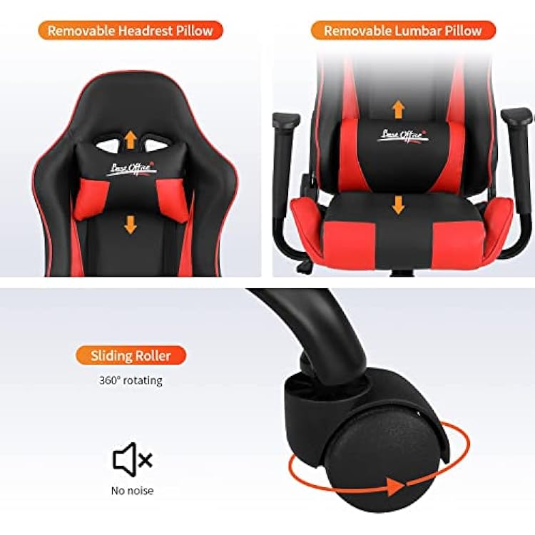Silla Gamer Chair - Adults & Kids PC Gaming Recliner with Headrest & Lumbar Support