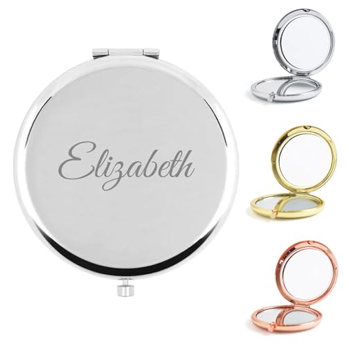 HaEnLab Personalized Silver Compact Mirror