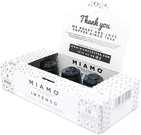 Miamo Espresso Capsules Intenso Coffee Compatible with Nespresso Original Line 50 pods
