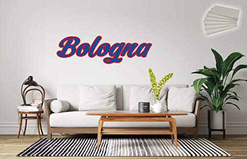 Adhesivo pared Bologna rojo azul cm 60 con aplicación tape decorativo