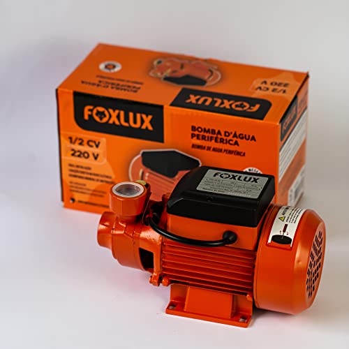Bomba D’Água Periférica Foxlux – 1/2 Cv (370 Watts) – 127 V – 2400 Litros/Hora – Hm: 30Mca – Hs: 7Mc