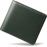 [東京下町工房] 財布 メンズ 2つ折り【至高の日本製】 大容量 二つ折り サフィアーノレザー カード メンズ たつのレザー 国内生産 父の日 (グリーン)