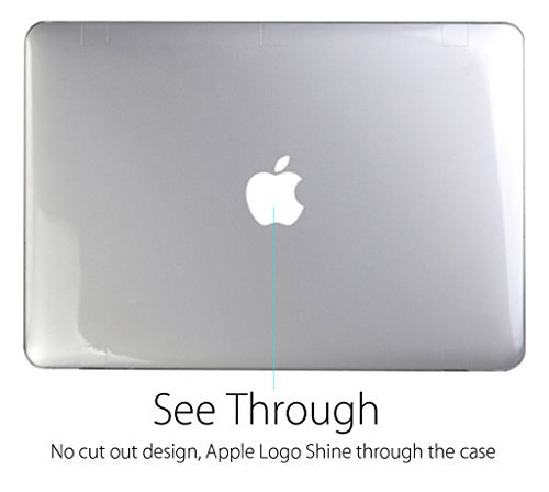 Ueswill Compatible With 3 In 1 Glossy Crystal Hard Case For Macbook Pro (Retina, 13 Inch, Late 2012/2013/2014/Early 2015), Model A1502/A1425 + Keyboard Cover And Screen Protector, Transparent #TOP2