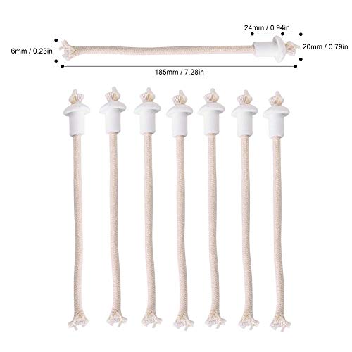 Oil Lamp Wicks, Ceramic Holders Torch Wine Bottle Oil Lantern Wick Candle Lamp Fiber Glass Heat-Resistant Kerosene Wick Diy Home Decor Kit Glass Bottle Light Pack Of 7 #TOP2